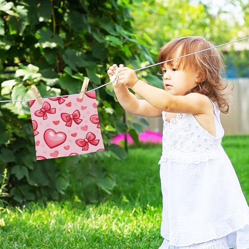 Xigua Hearts and Bows Premium Washcloth Set