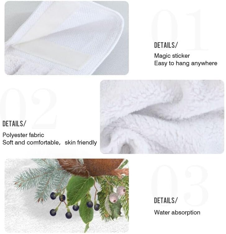 Winter Squirrel-Packed Tamniee Kitchen Towels 2PCS for Home Kitchen