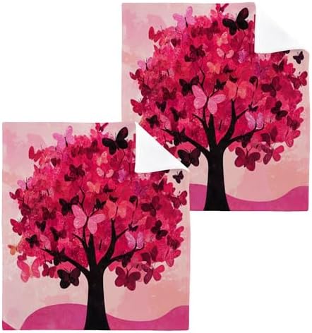 Xigua Red Tree Washcloth Set