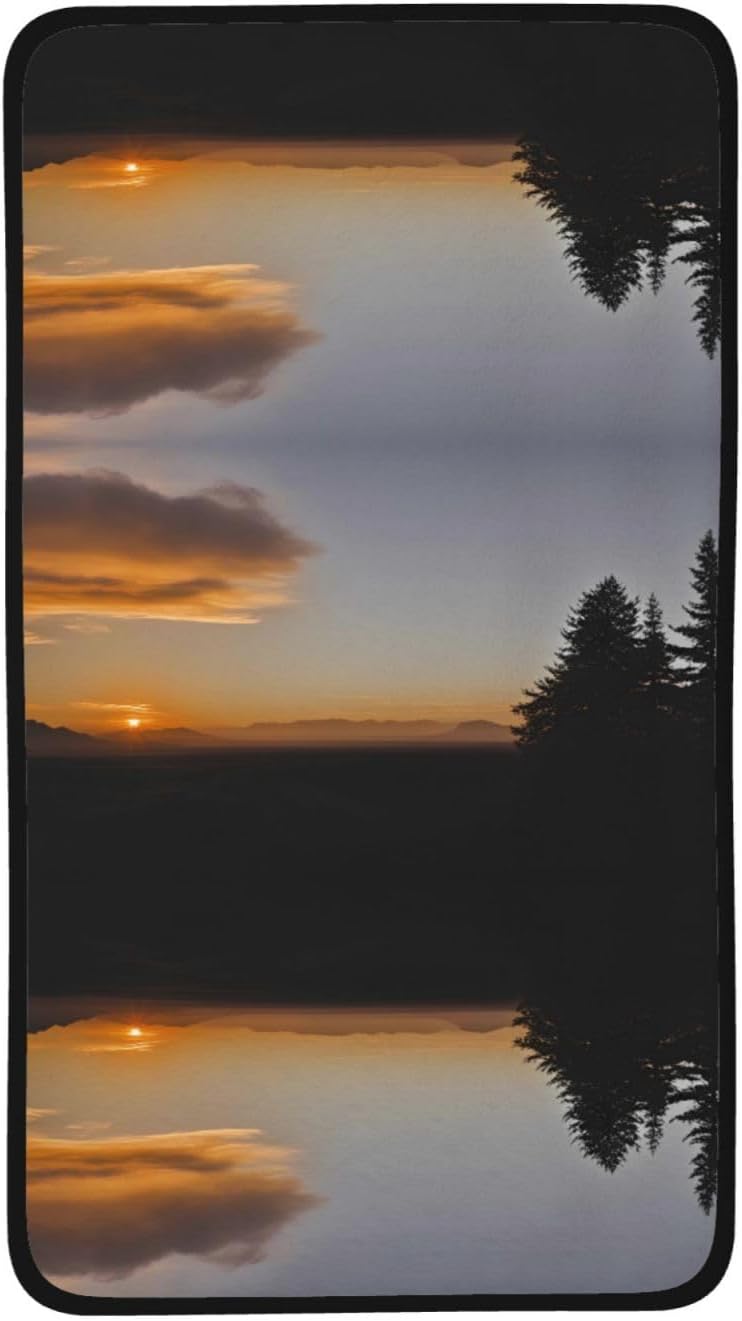 Sun Sets in The West Coral Velvet Towel 16x28in