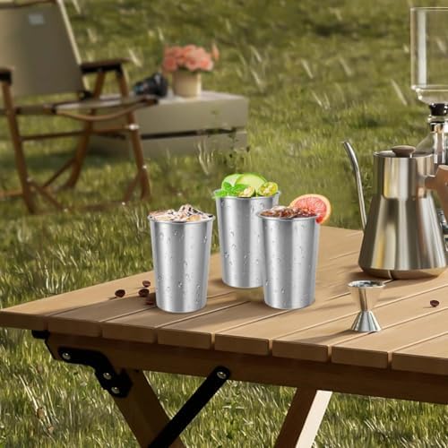 5Pack 12oz Stainless Steel Pint Cups