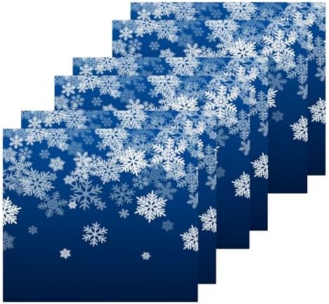 Blue Christmas Snowflake Washcloths 2-Pack