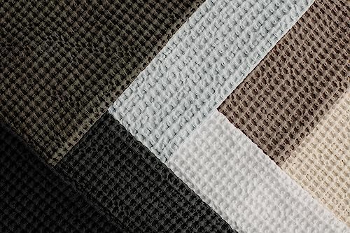 Set of 2 12x12 Waffle Washcloths Match_AC1124CT_BK