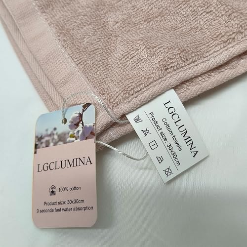 LGCLUMINA Cotton Face Washcloths Ultra-Soft Eco-Friendly Towels for Daily Use