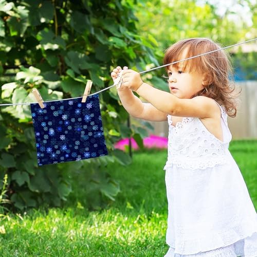 Perfect for Washes Delightful Blue Snowflake Washcloth Set for Baby Adults
