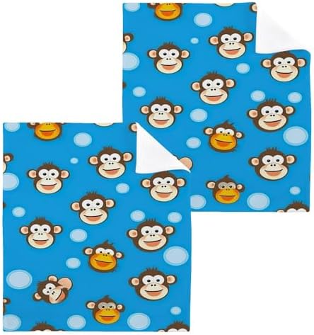 Eco-Bright Cartoon Monkey Washcloth 2-Pack