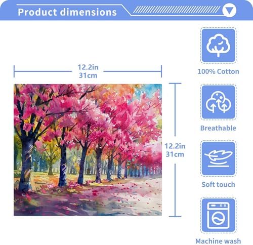 Xigua 12x12 Inch Washcloths Set of 2 - Multi-Purpose Towels