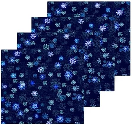 Xigua Christmas Snowflake Washcloths Set of 2 12x12 Inch