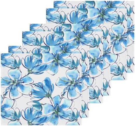 Blue Flower Washcloth - Soft Absorbent for Babies