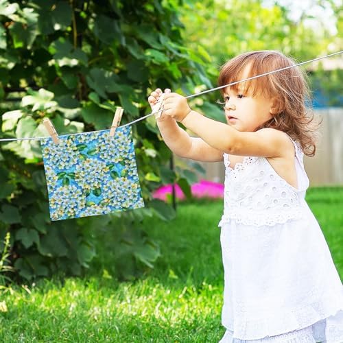 Pretty Flower Washcloth Set for Babies Soft Absorbent Reusable Washcloths
