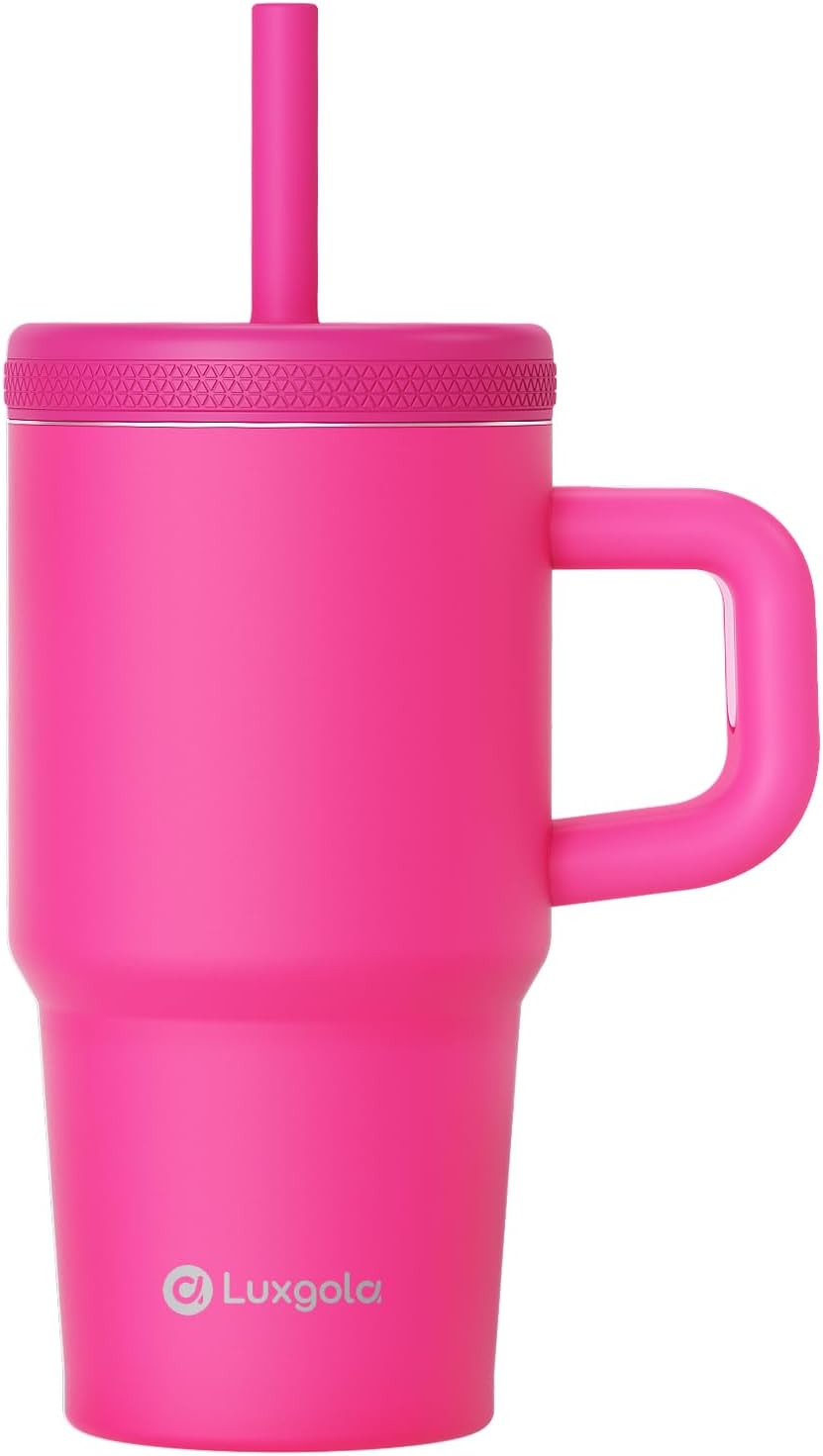 Luxgola Kids 20 oz Tumbler with Handle Leak-Proof Splish-Splash Safe