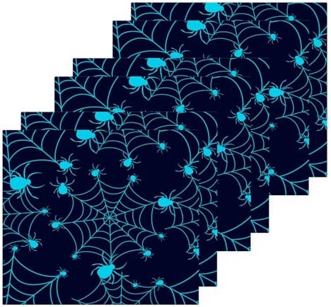 Halloween Spider Washcloths 2 Pack Soft Absorbent Cotton Face Towels