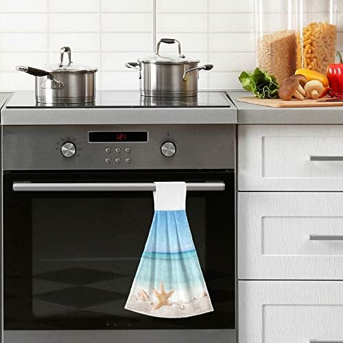 Weightless Cushy and Stylish Summer Starfish Seashell Hand Towels