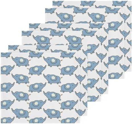 YETTASBIN Elephant Washcloths 2 Pack Soft Absorbent Cotton Towels