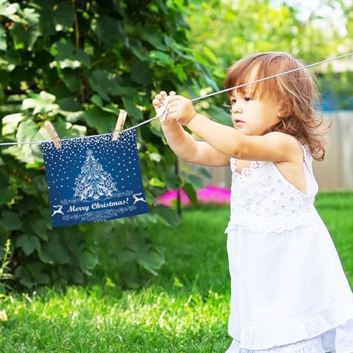 Merry Christmas Blue Washcloth Set 2-Pack for Babies