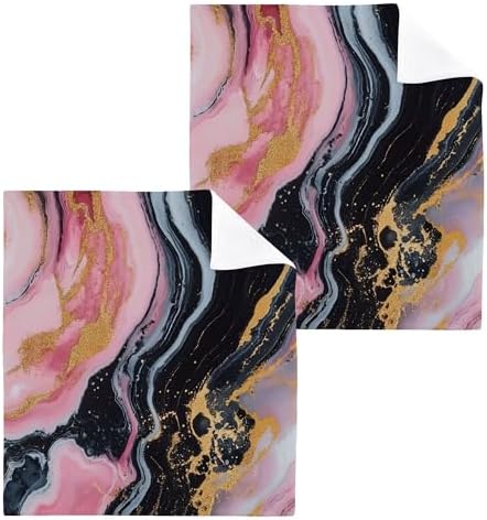 Premium Marble Washcloth Set for Fast Drying