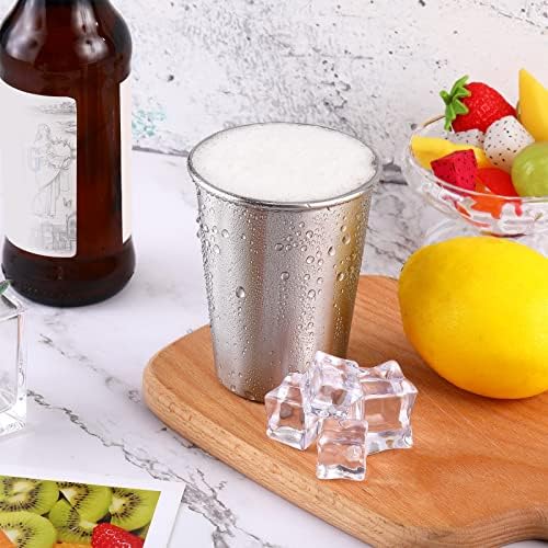 Baderke 16-Piece Stackable Stainless Steel Cups for Kids Adults