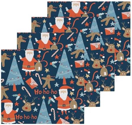 Xigua Christmas Santa Washcloth Set - Perfect for Bath Kitchen and Travel
