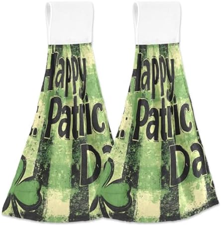 St Patricks Day Soft Hand Towels Twin Pack 182x14inch 100 polyester AbsorbentReusable