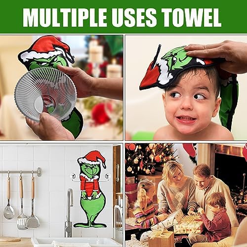 Fun Grinchy-Shaped Christmas Hand Towels