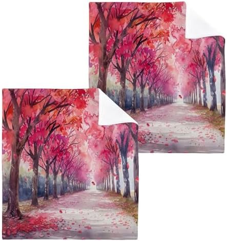 Blooming Flower Trees Washcloth Set