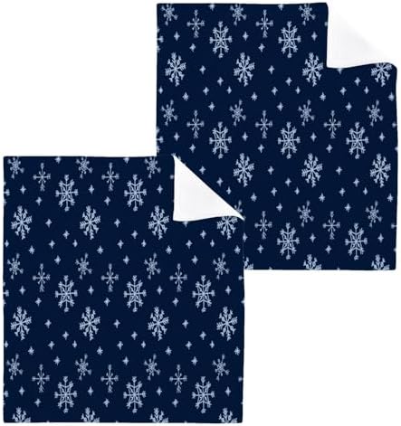 Blue Snowflake Washcloth 2 Pack