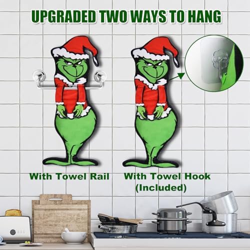 Fun Grinchy-Shaped Christmas Hand Towels