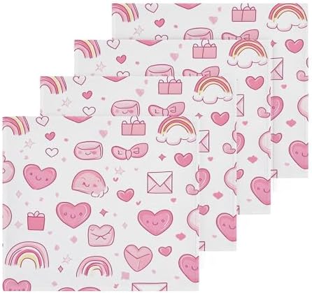 Bath Heart Washcloth Set for Valentines Day