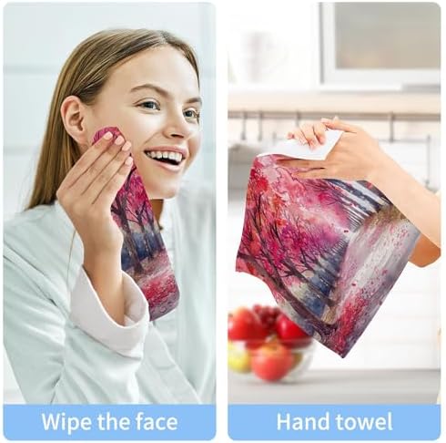 Blooming Flower Trees Washcloth Set