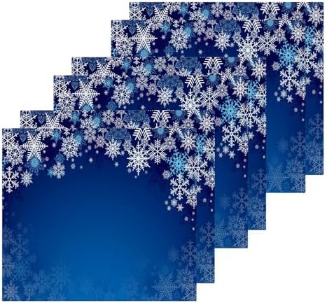 Christmas Blue Snowflake Washcloths 2 Pack