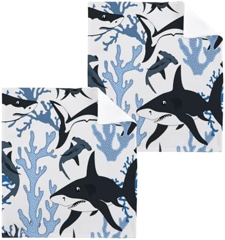 Shark Washcloths 2-Pack
