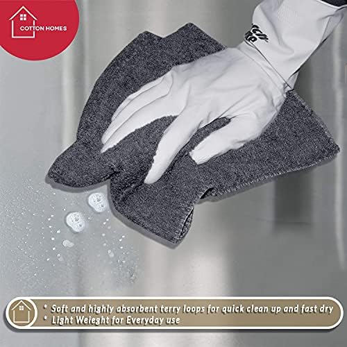 COTTON HOMES Soft Cotton Washcloth 11x11 18 Pack 4 Free