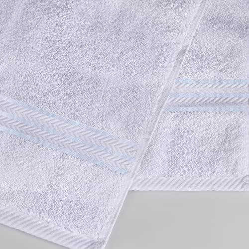 6-Piece Soft Turkish Cotton Bath Towels for Home Kitchen