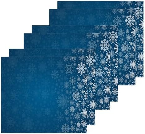 YetTasar Blue Snowflake Washcloths Soft Reusable