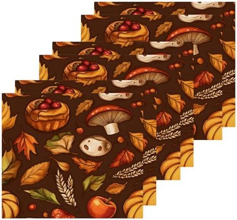 Xigua Autumn Elements Washcloth Set for Bath Kitchen