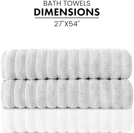 Luxury Turkish Cotton Bath Towels Set - 27x54