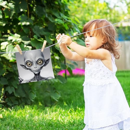 4-Piece Washcloth Set with Alien Print