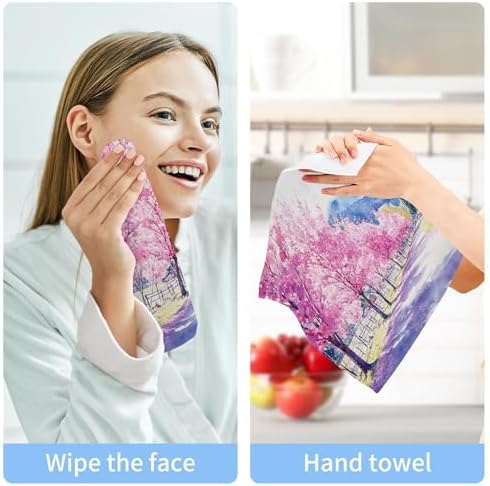 Cherry Blossom Washcloth Set - Fast Drying Multi-Purpose Towels