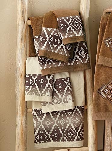 Mocha Rustic bath towel set