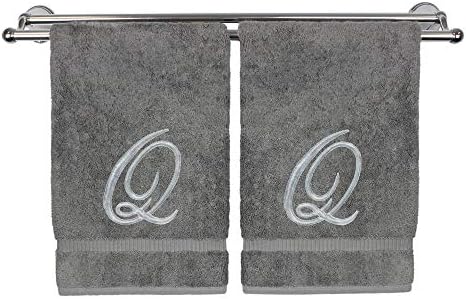BC Bare Cotton Monogrammed Washcloth Towel Personalized Gift Silver Script