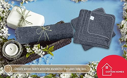 COTTON HOMES Soft Cotton Washcloth 11x11 18 Pack 4 Free