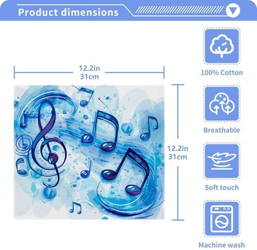 Musical Note Washcloths for Babies