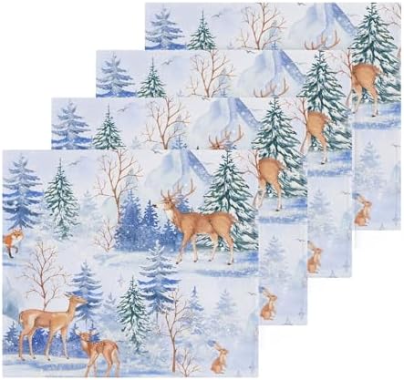 Xigua Cartoon Deer Washcloth Set 12x12 2-12 Fast Drying Absorbent