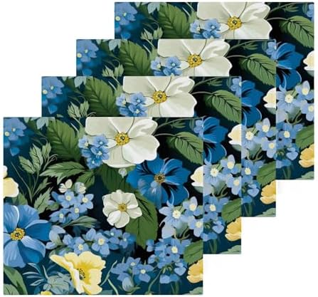 Floral Beauty Washcloth Set Soft Absorbent 12x12