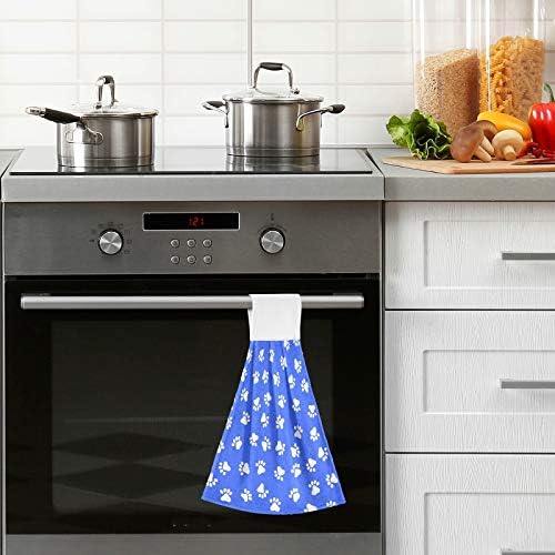 AUUXVA Cute Dog Cat Paw Print Towels 2 Pack 1