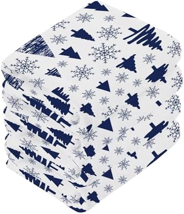 Xigua Christmas Tree Fast-Drying Washcloth Set 12-Inch Set of X