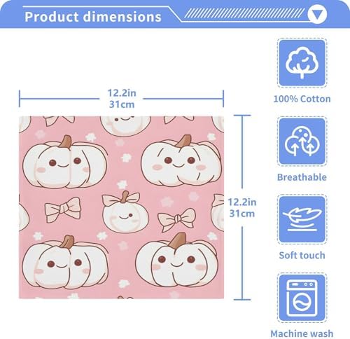 Set Of Kawaii Offset Washcloth 12x12inch