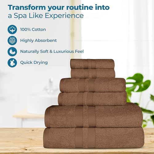 Superior Ultra-Soft 6-Piece Cotton Towel Set