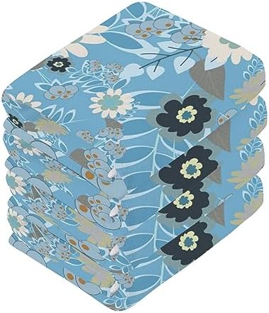 YETTASBIN Abstract Flowers Washcloths 2 Pack