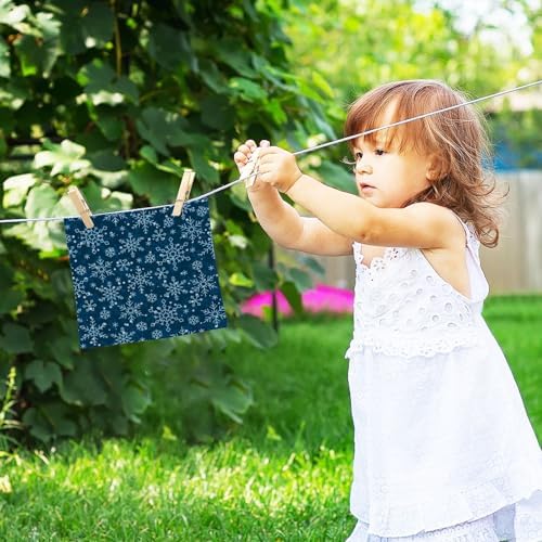 Blue Snowflake Washcloth 2-Pack Soft Absorbent Cotton Baby Face Towels